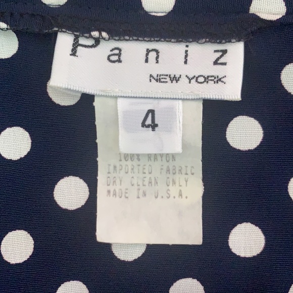 Navy Blue Polka Dot Skirt - Picture 6 of 7